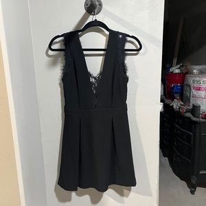 BCBG Black Mini Dress with Lace details Size 6